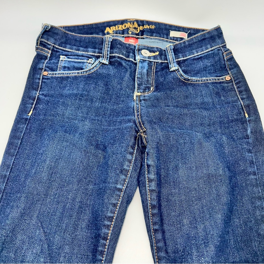Arizona Jean Company Dark Blue Wash Short Skinny Jeans-Size 1 Juniors - Picture 8 of 10
